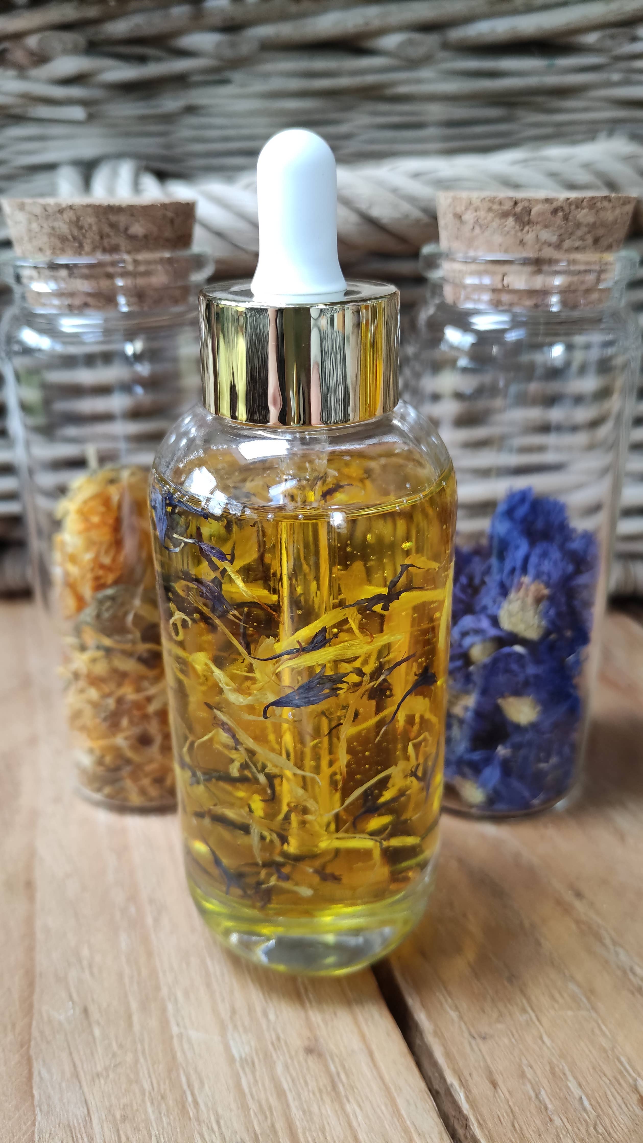 Huile sèche calendula & bleuet – 50 ml – L’Atelier Bigouden