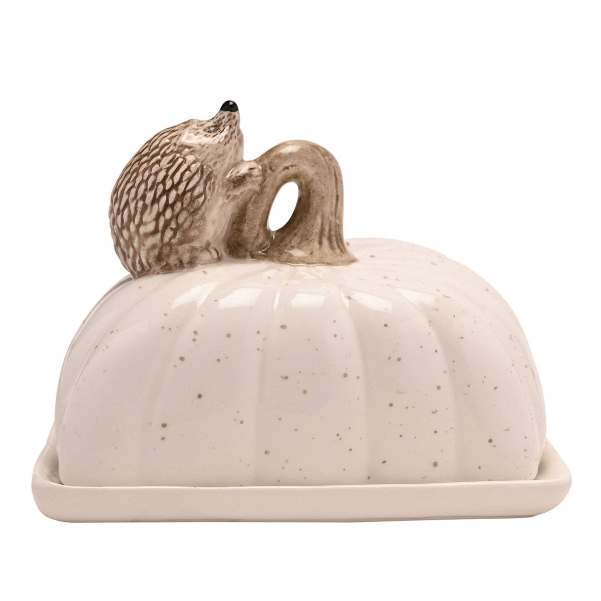 Beurrier citrouille avec hérisson – Blanc