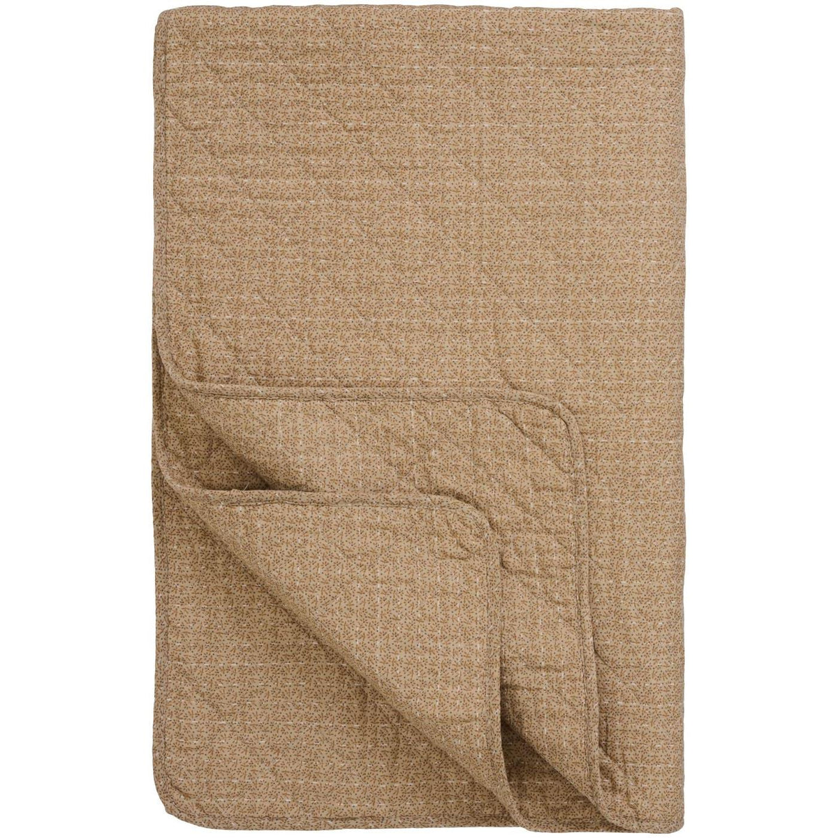 Édredon matelassé fleuri – Beige