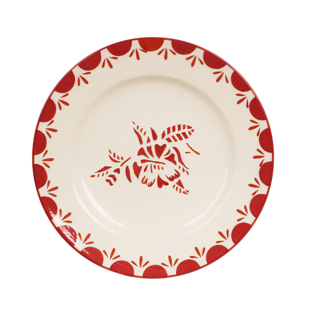 Petite assiette rétro à fleurs