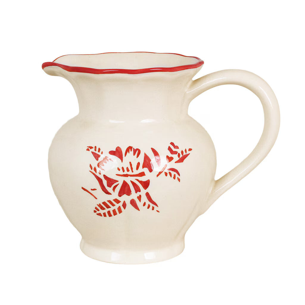 Pichet rétro à fleurs