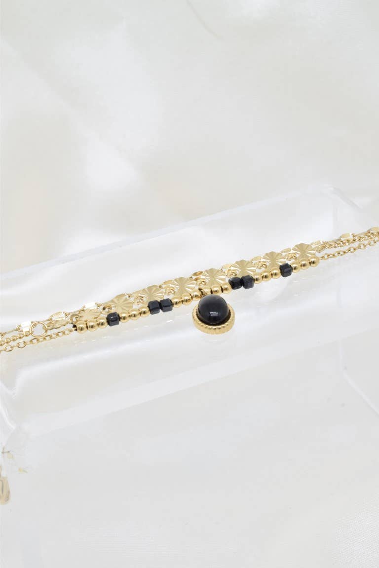 Bracelet trois rangs en acier inoxydable - BR210216OR