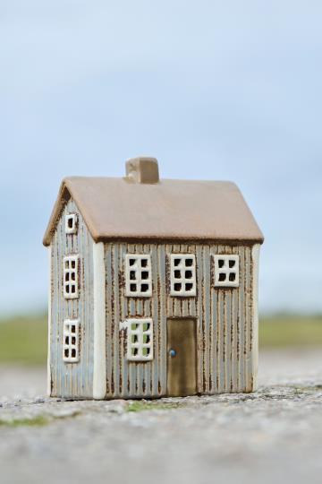 Maison Photophore Visby marron