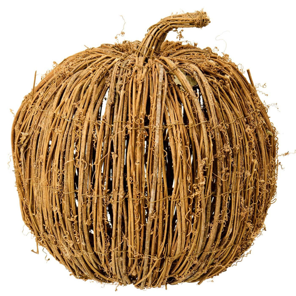 Citrouille décorative en fibres naturelles