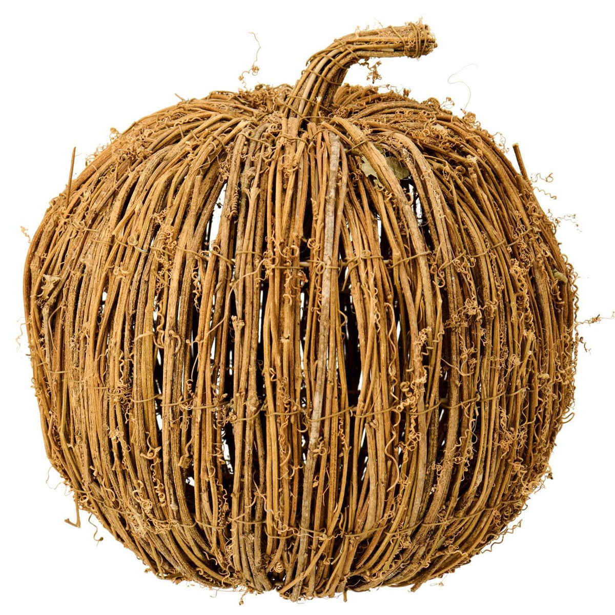 Citrouille décorative en fibres naturelles