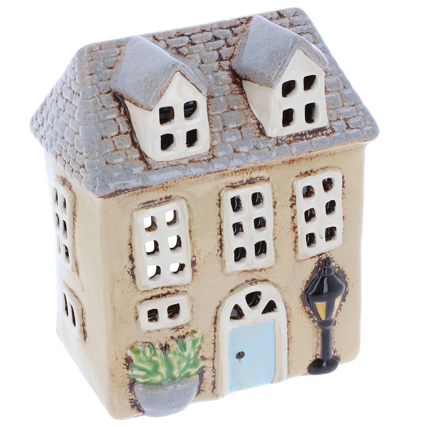 Pottery Village maison/jardinière lanterne porte-bougie chauffante