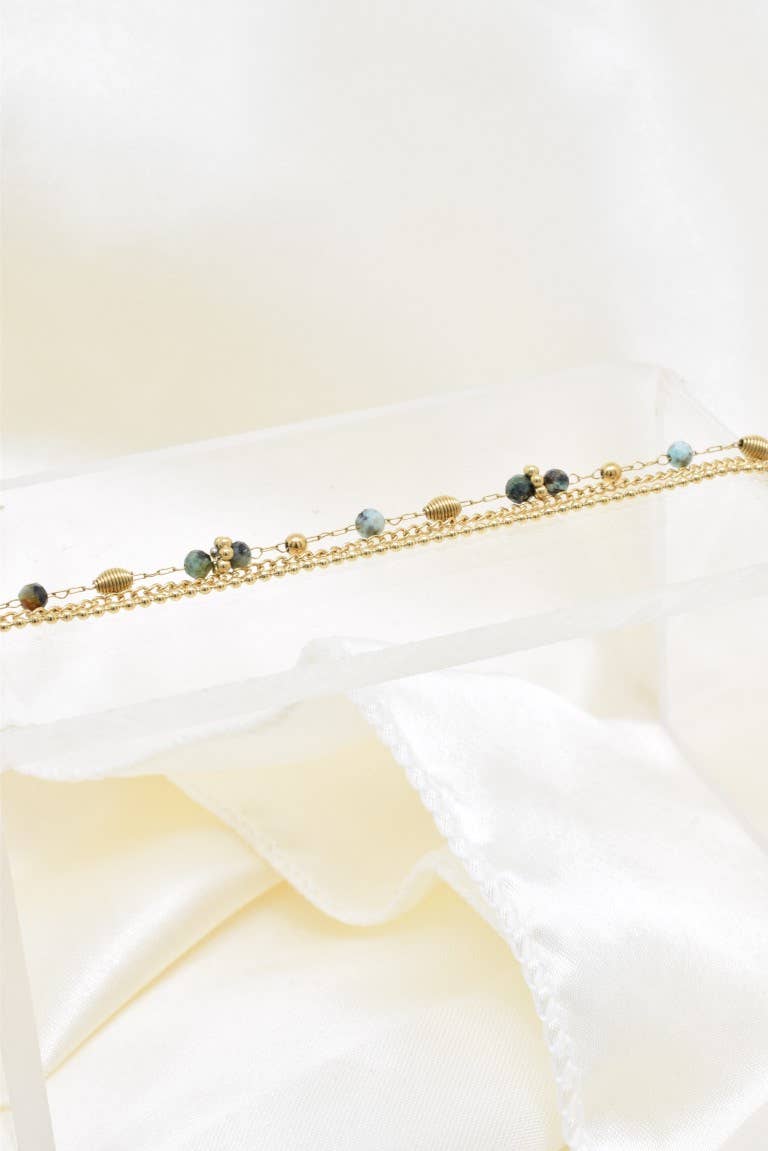Bracelet trois rangs en acier inoxydable - BR210215OR