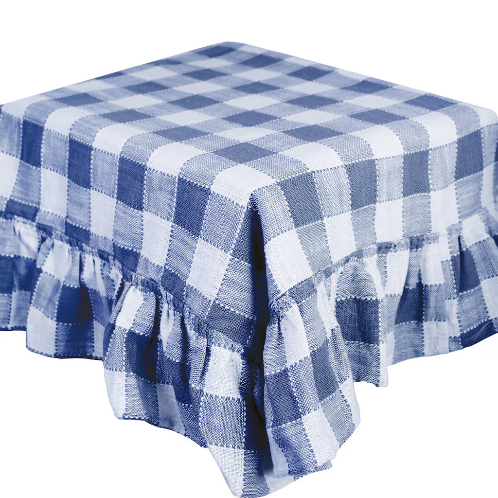 Nappe Ida bleu et blanc
