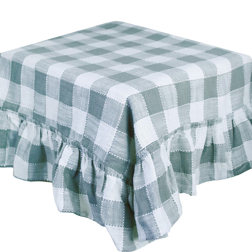 Nappe Ida vert et blanc