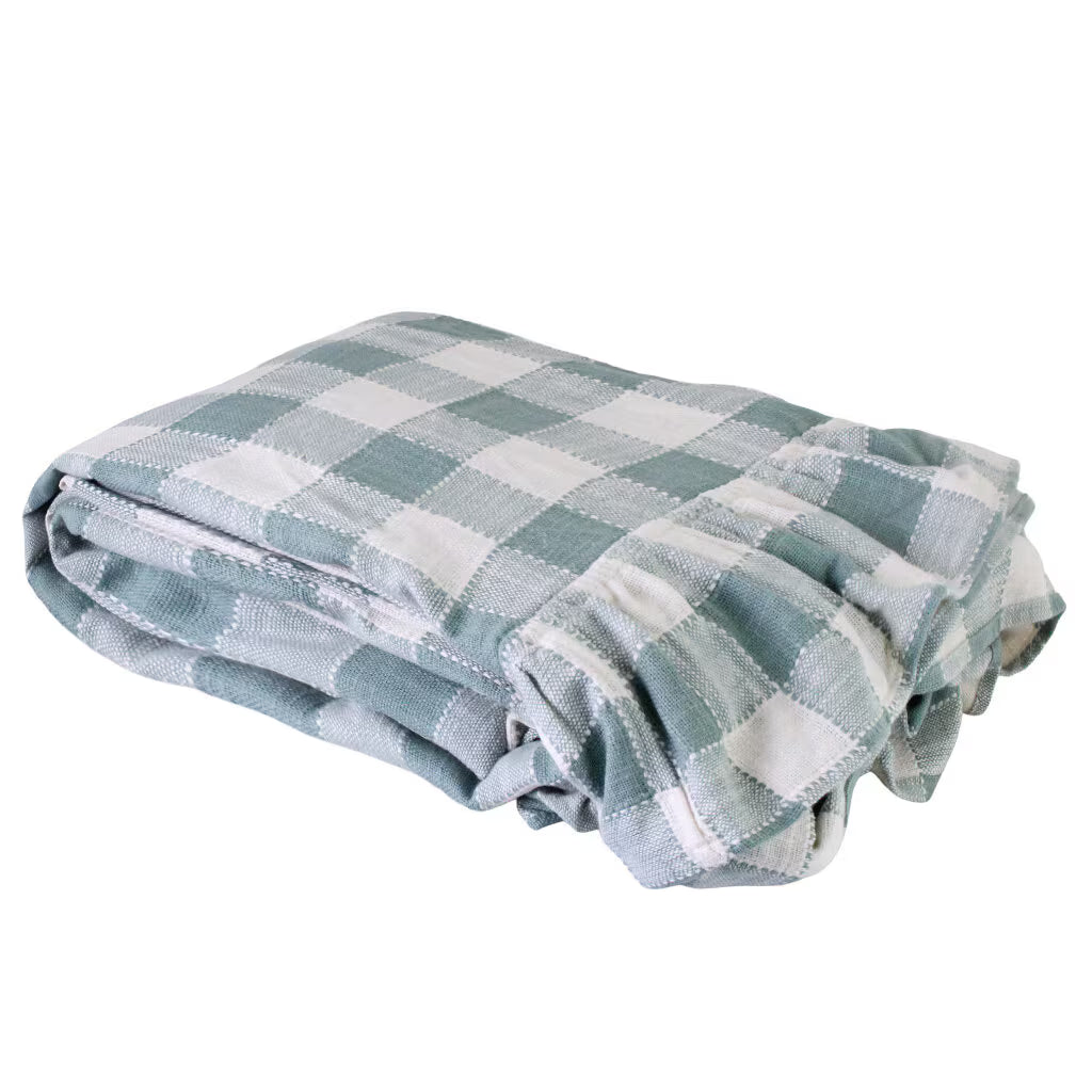 Nappe Ida vert et blanc