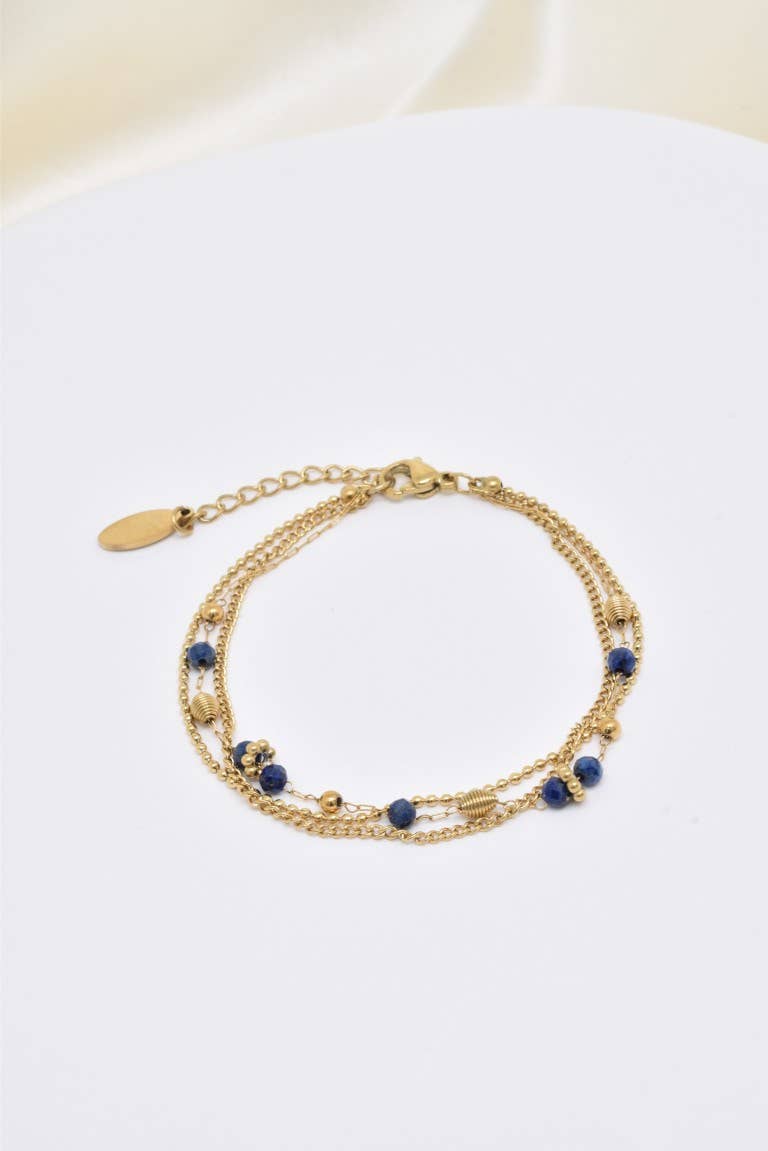 Bracelet trois rangs en acier inoxydable - BR210215OR