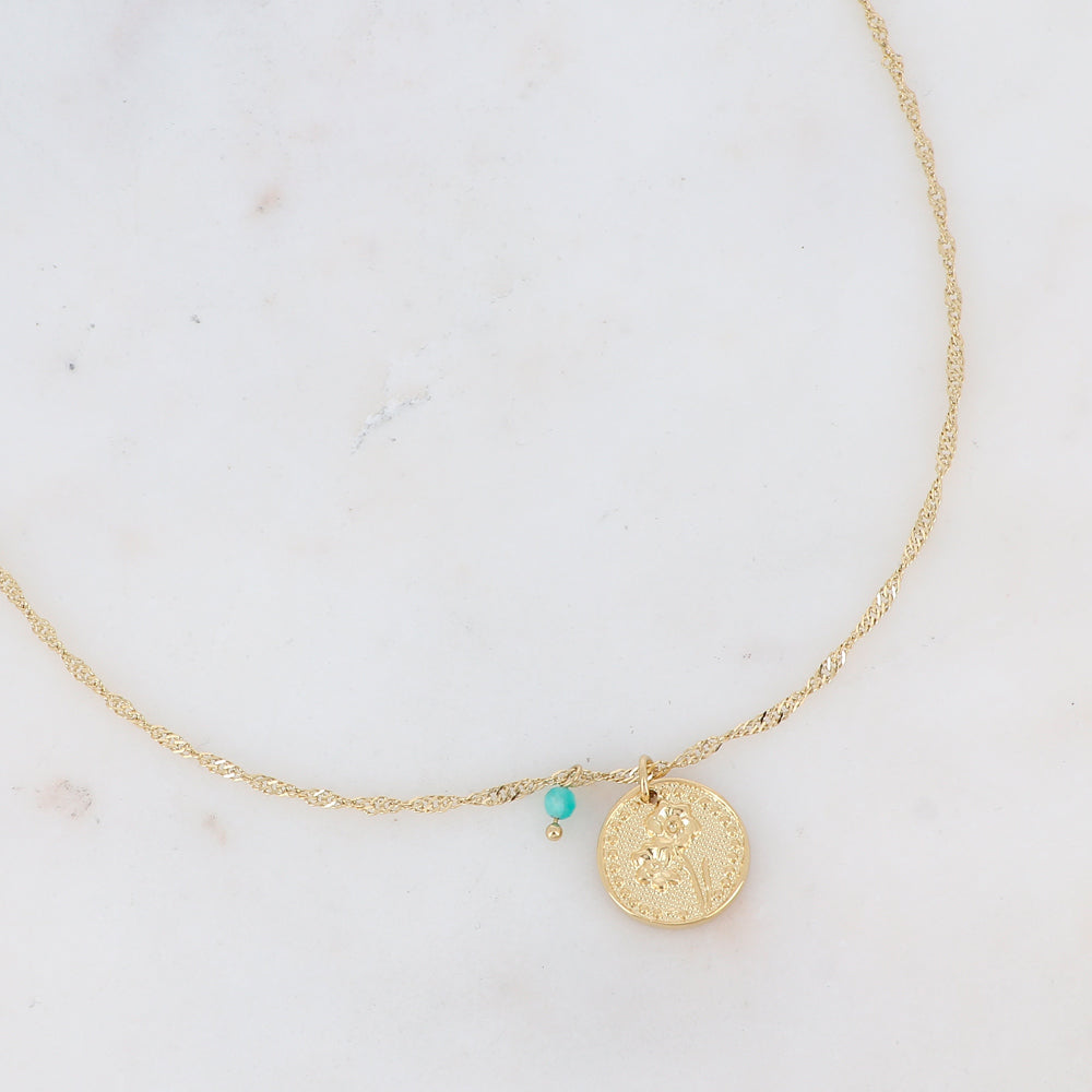 Collier fleur de naissance - Mars