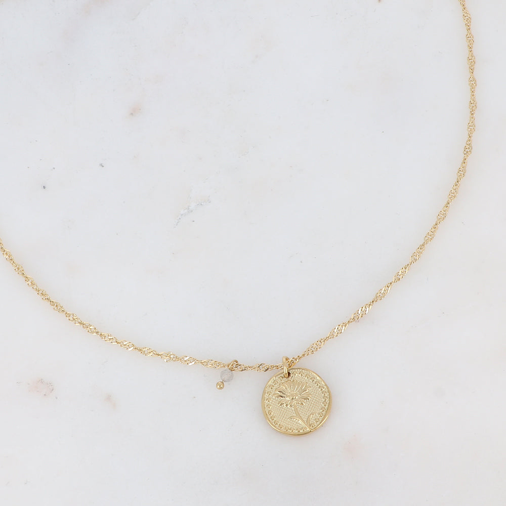 Collier fleur de naissance - Avril