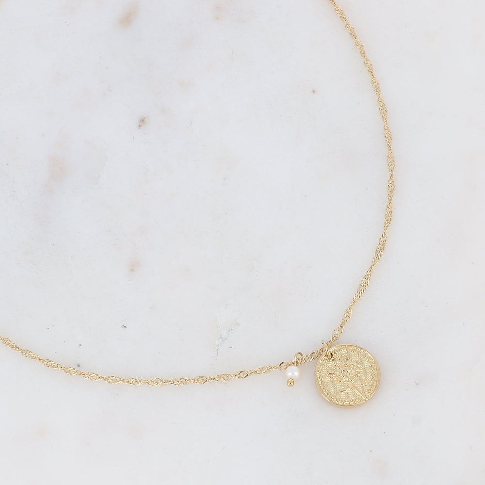 Collier fleur de naissance - Novembre