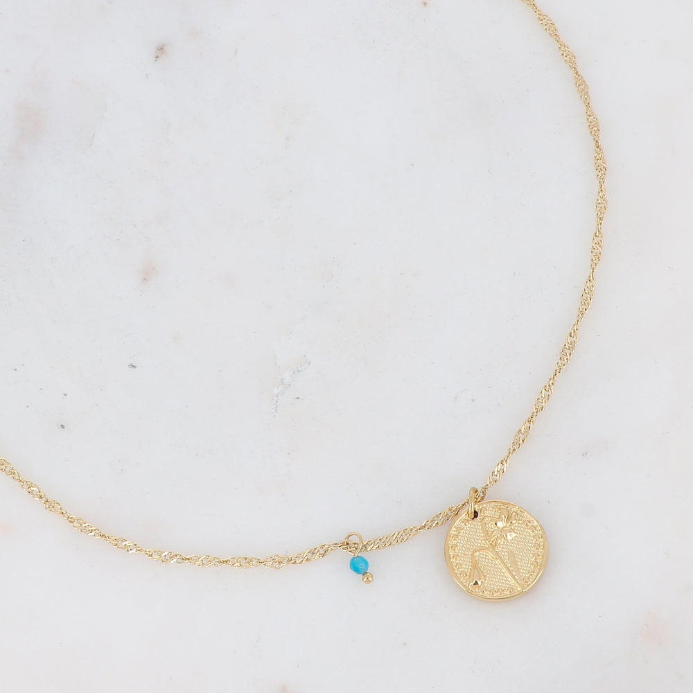 Collier fleur de naissance - Décembre