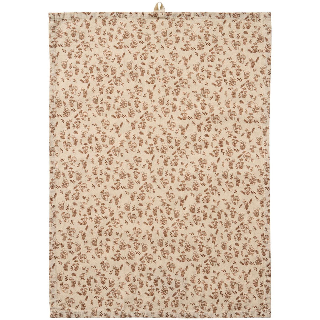 Torchon en coton motif champignons