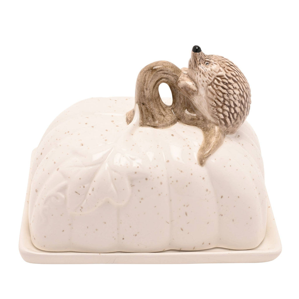 Beurrier citrouille avec hérisson – Blanc