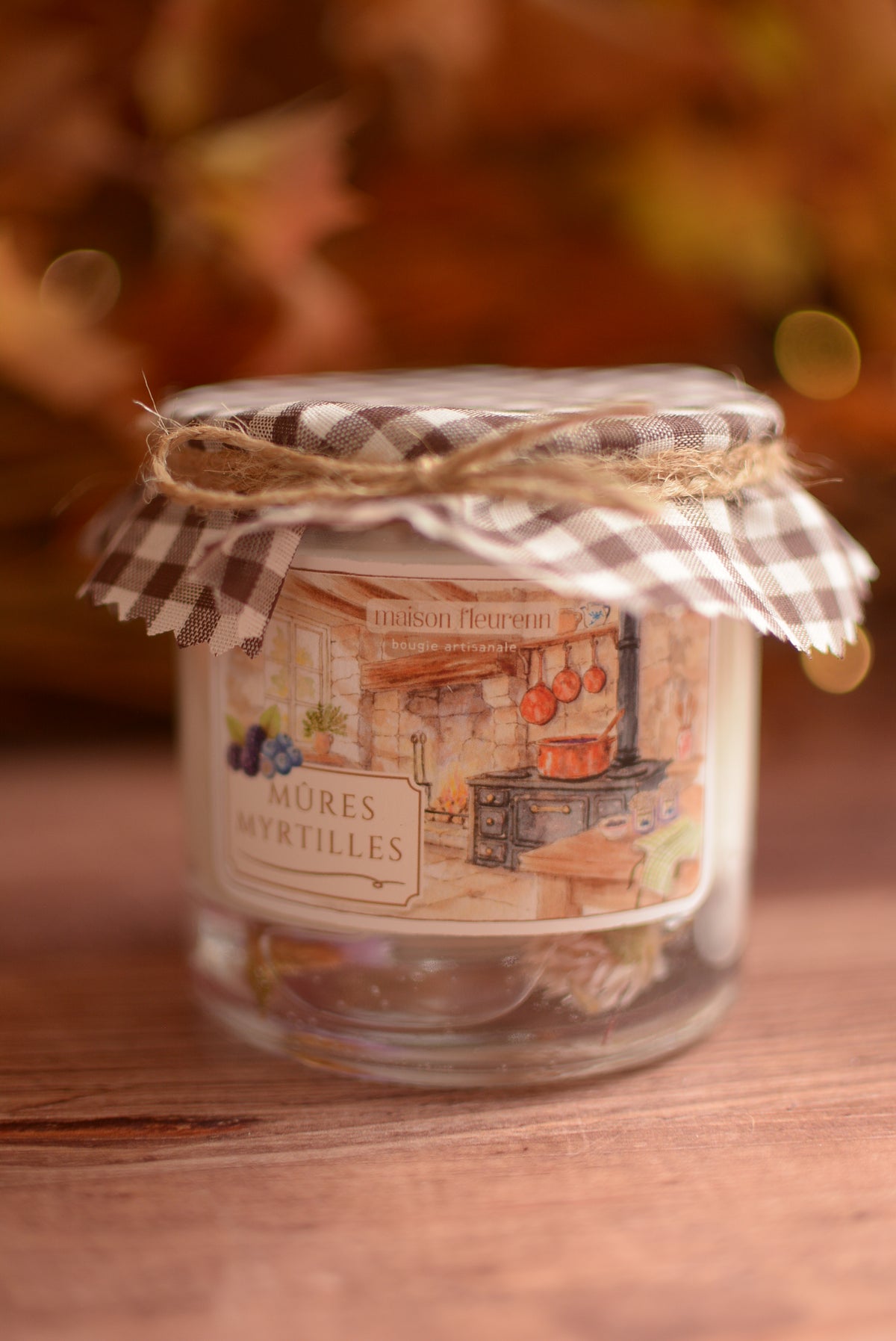 Bougie artisanale “Marmite de confiture” – parfum Mûre - Myrtille