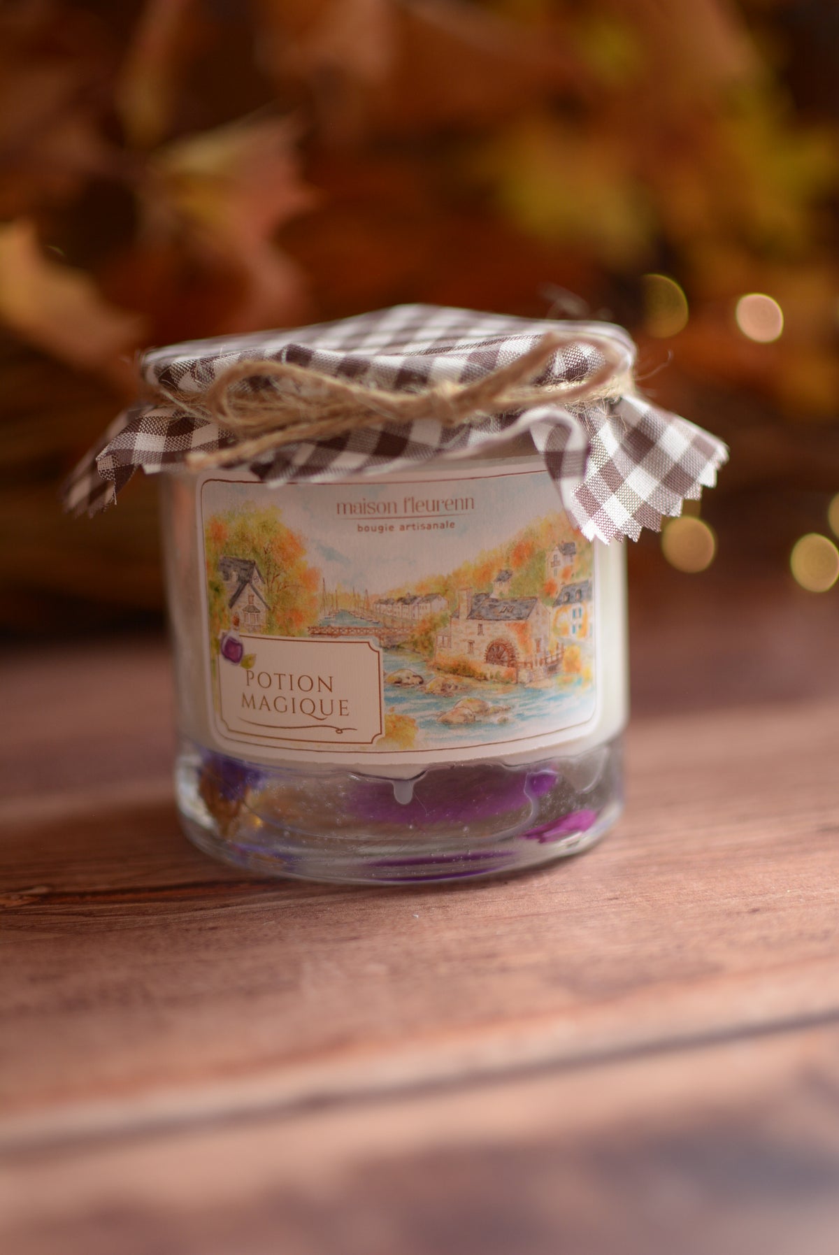 Bougie artisanale “Elixir d'automne” – parfum Potion magique