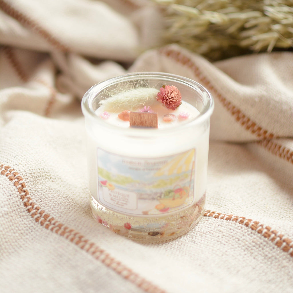Bougie artisanale “Retour de marché à Bénodet” – parfum Pastèque - Melon