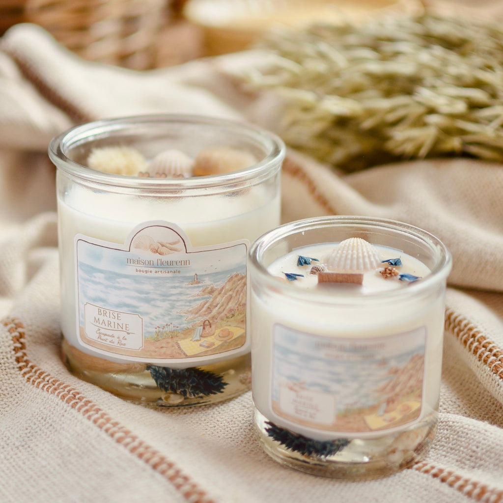 Bougie artisanale “Escapade à la Pointe du Raz” – parfum Brise marine