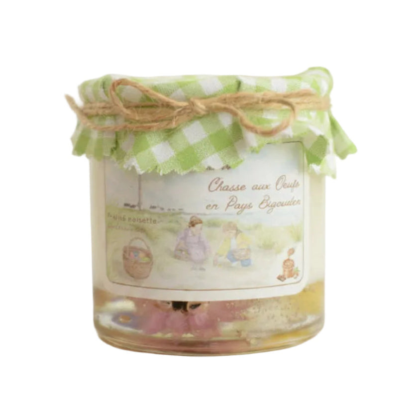 Bougie artisanale “Chasse aux oeufs en Pays Bigouden” – parfum Praliné-Noisette