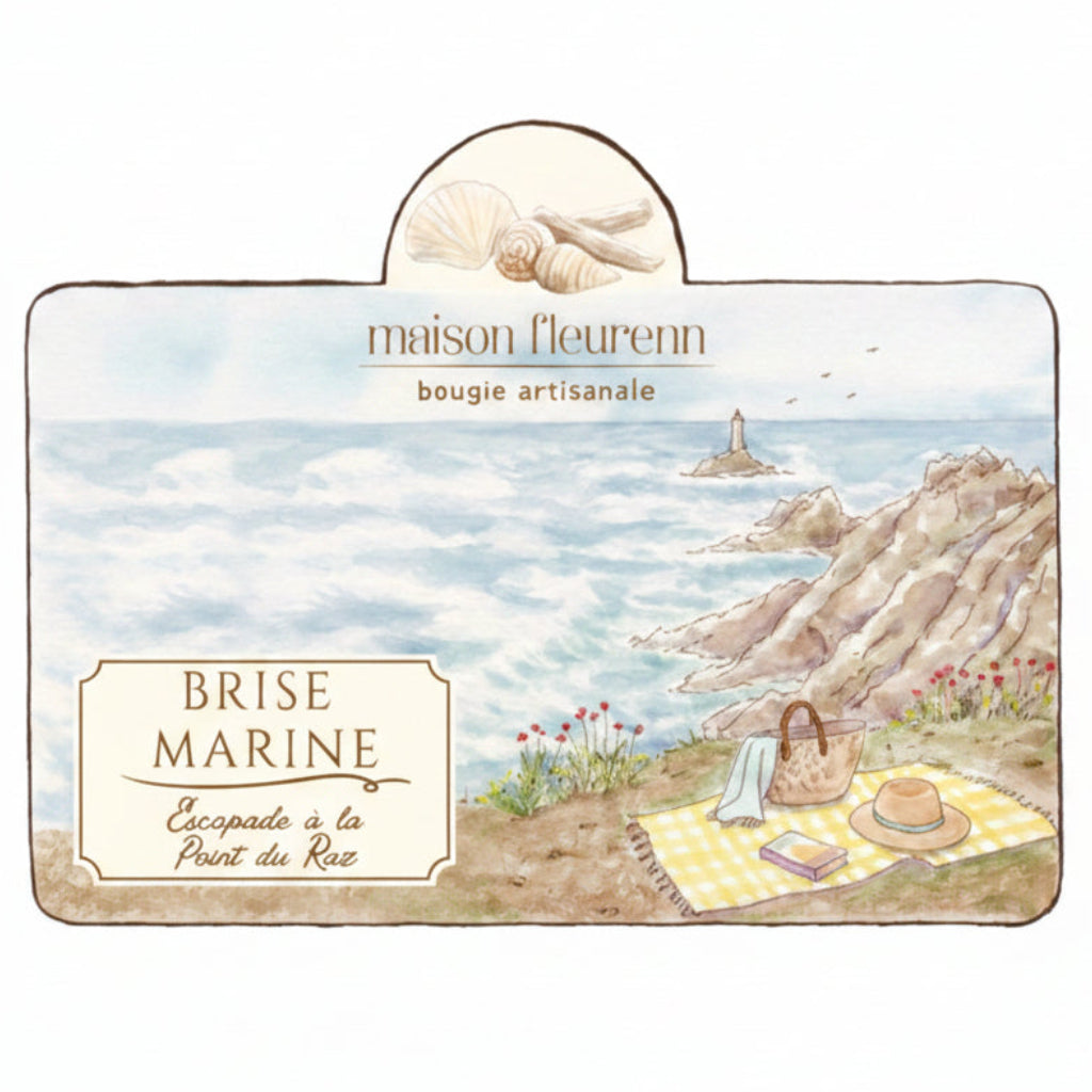 Bougie artisanale “Escapade à la Pointe du Raz” – parfum Brise marine