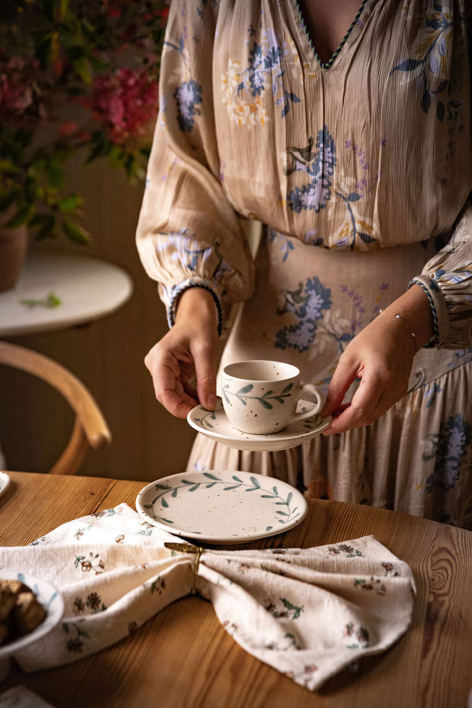 Tasse avec soucoupe Viola Leaf