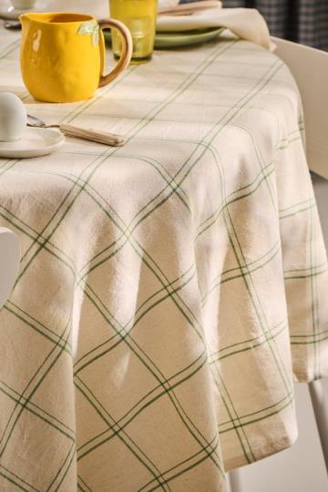 Nappe à carreaux verts