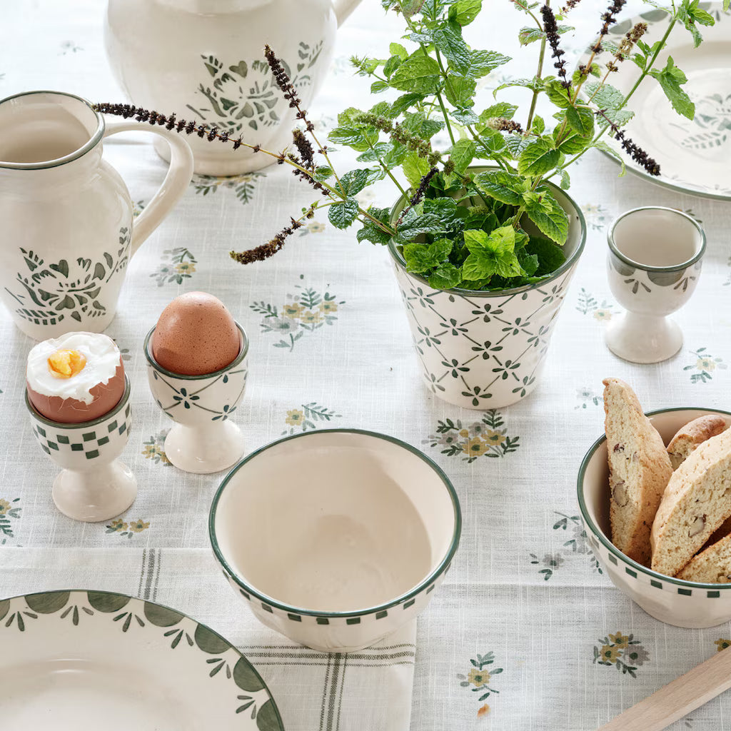 Coquetier rétro trèfles