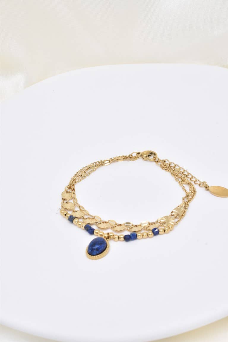 Bracelet trois rangs en acier inoxydable - BR210216OR