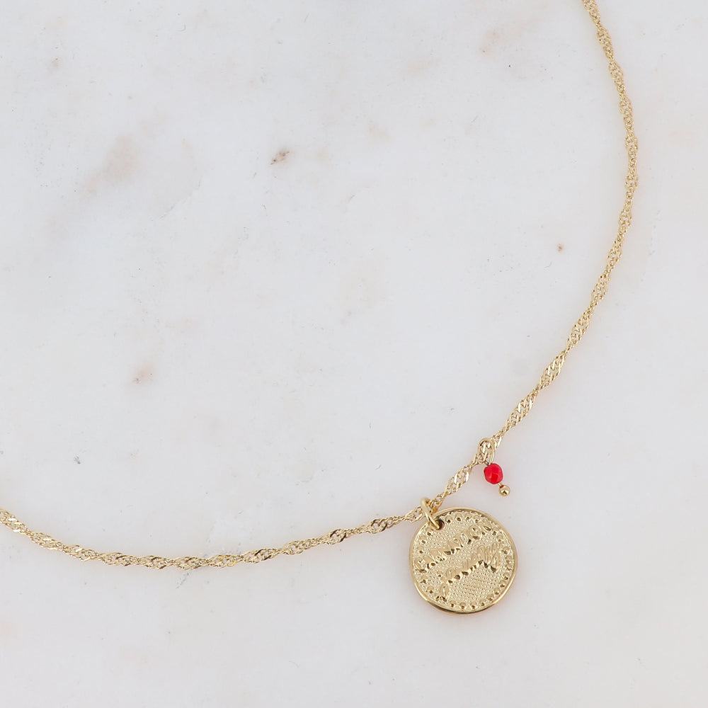 Collier fleur de naissance - Janvier