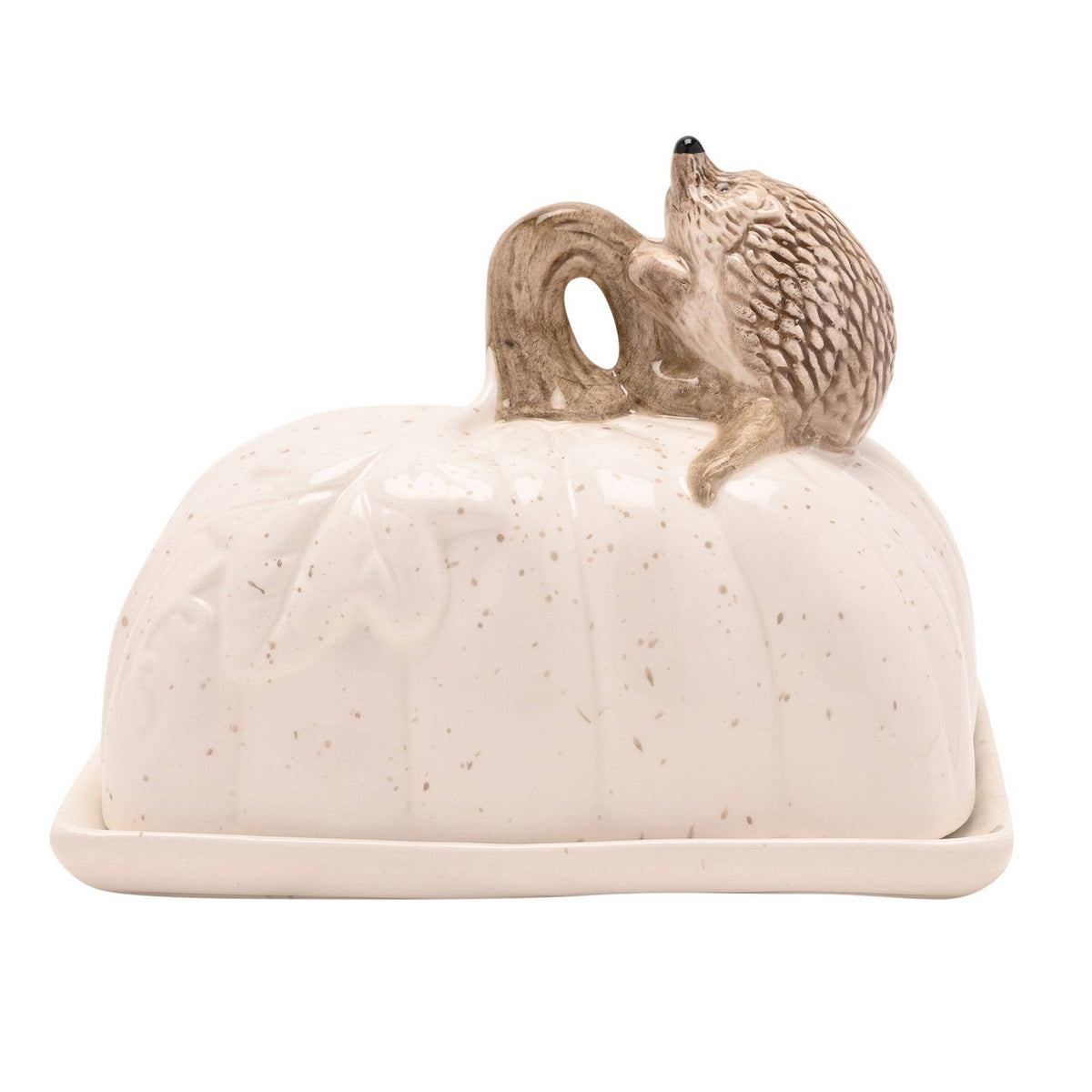 Beurrier citrouille avec hérisson – Blanc