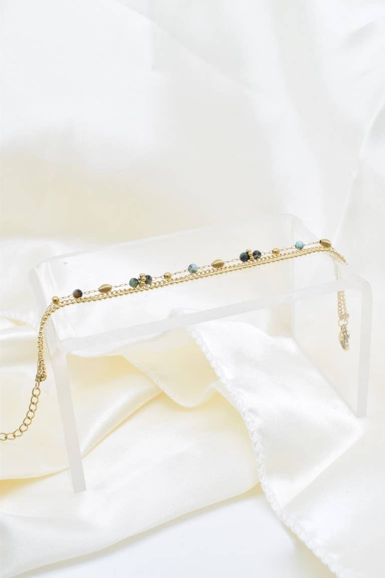 Bracelet trois rangs en acier inoxydable - BR210215OR