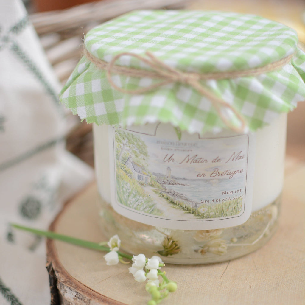 Bougie artisanale “Un matin de Mai en Bretagne” – parfum muguet