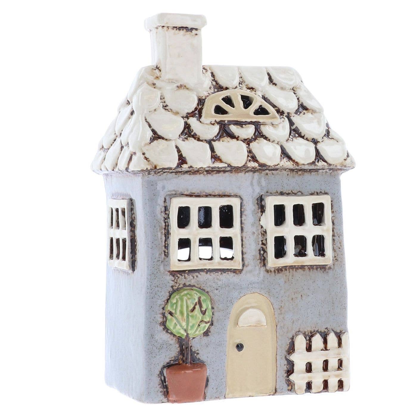 Bougie chauffe-plat grise Village Pottery Garden House