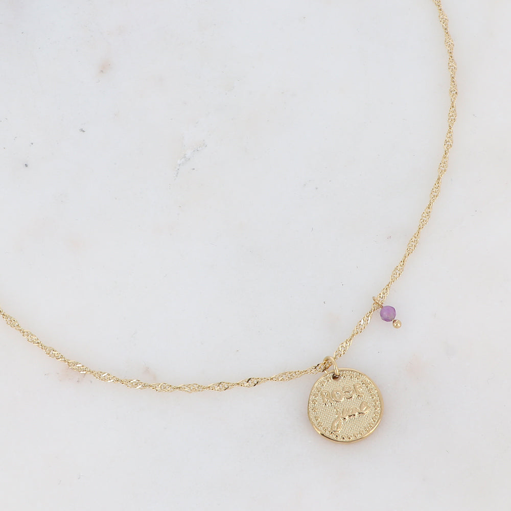 Collier fleur de naissance - Juin