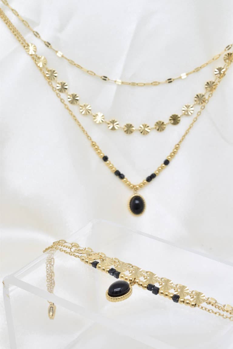 Bracelet trois rangs en acier inoxydable - BR210216OR
