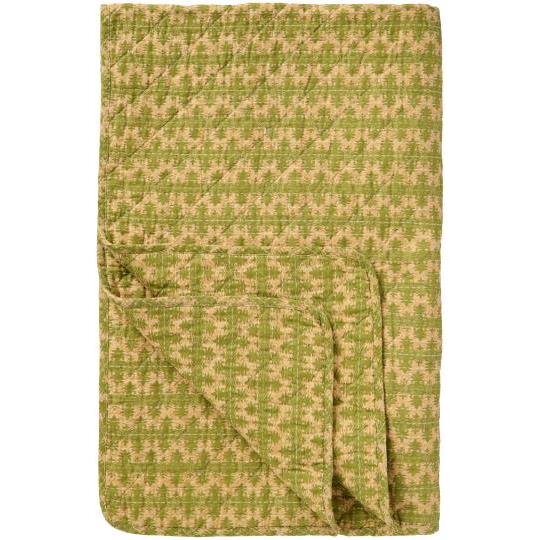 Edredon vert et beige