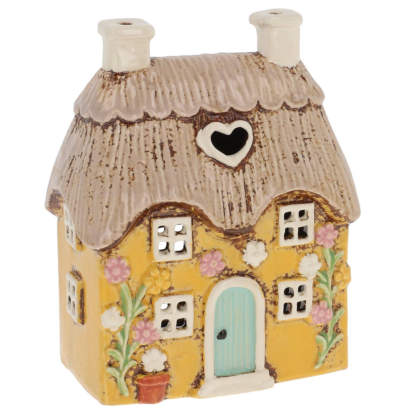 Poterie du village jaune jardin chaume bougie chauffe-plat