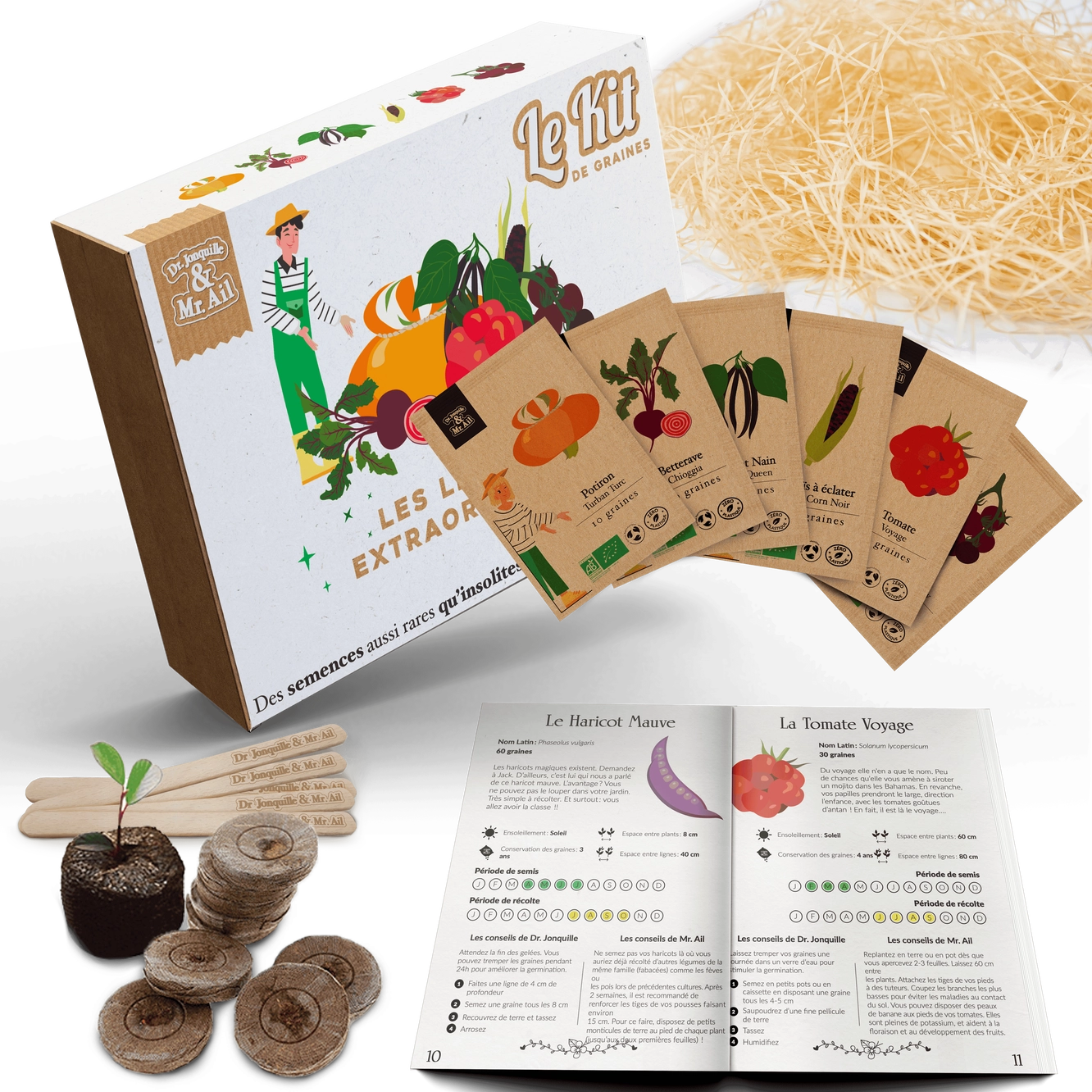 Kit les Légumes Extraordinaires- Dr. Jonquille & Mr. Ail