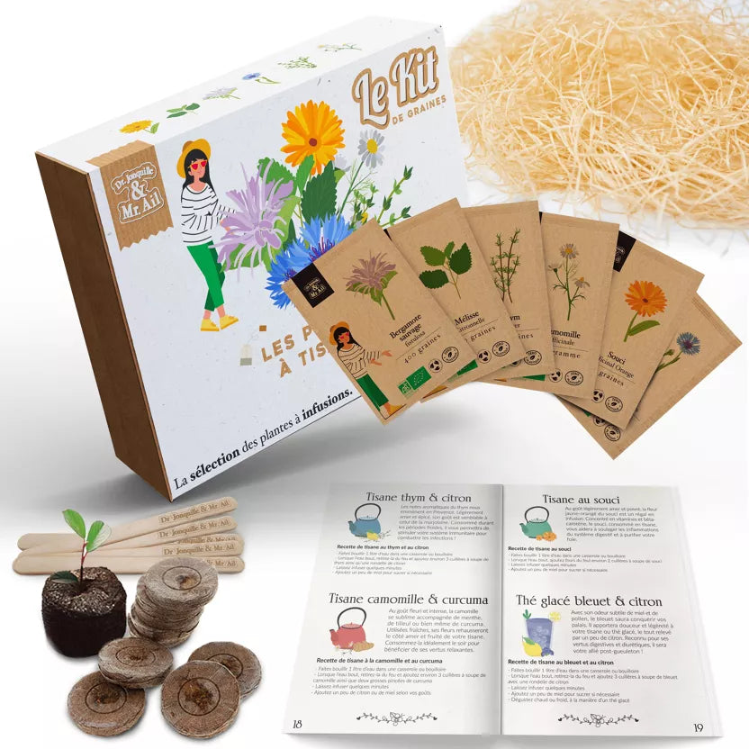 Kit les Plantes à Tisanes - Dr. Jonquille & Mr. Ail