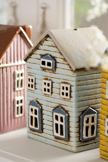 Maison Photophore Thorshavn bleue