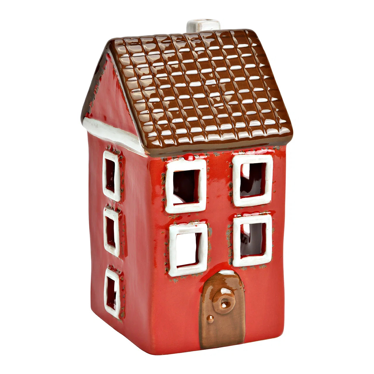 Maison Photophore rouge