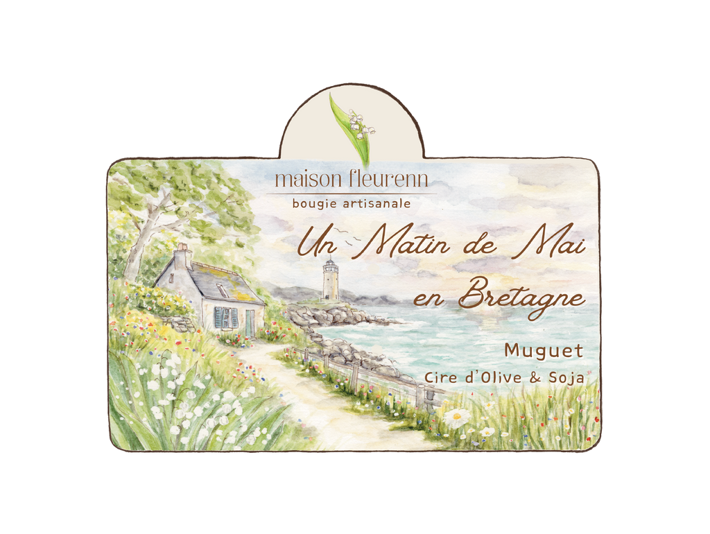 Bougie artisanale “Un matin de Mai en Bretagne” – parfum muguet