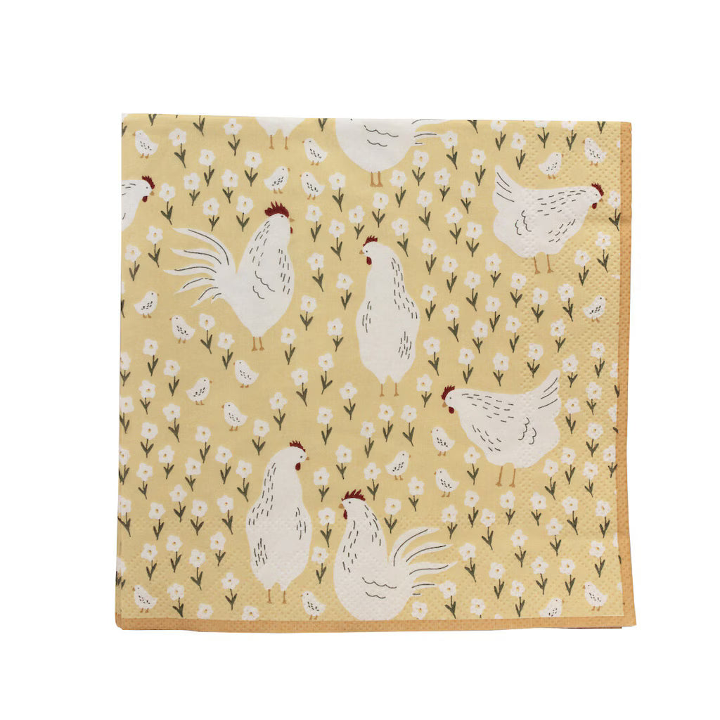 Serviettes en papier Poule