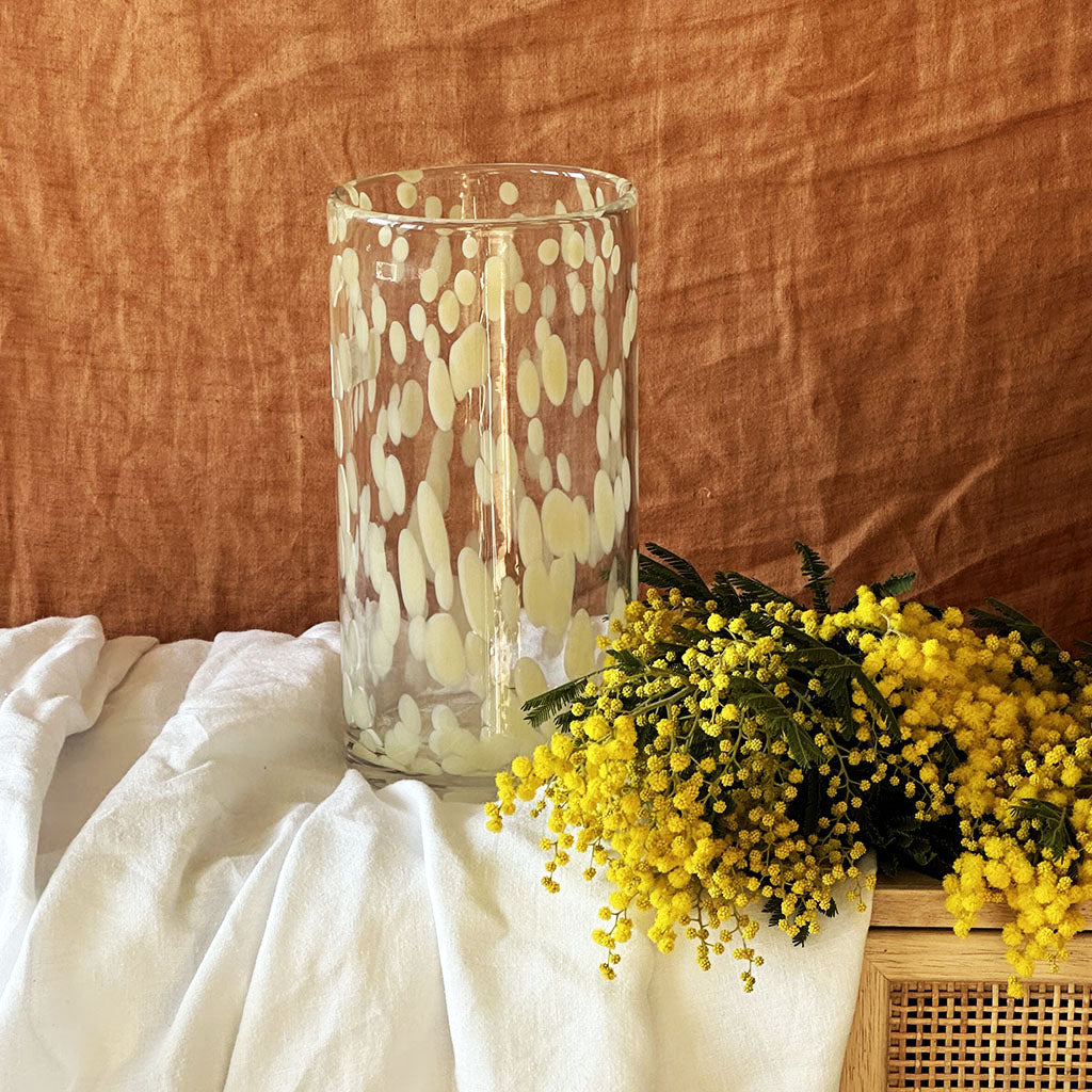 Vase tube léopard