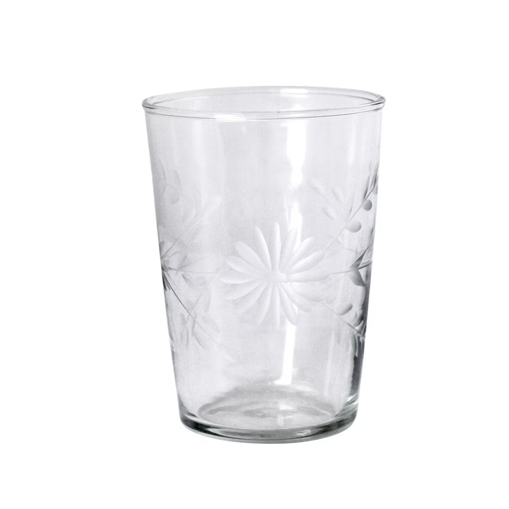 Verre motif floral
